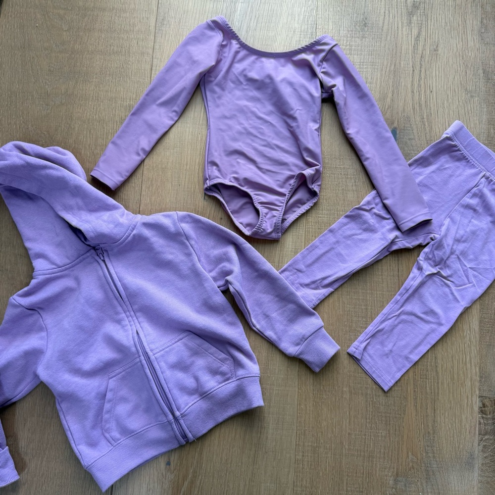 Leveret Purple Gymnastics / Dance Warm Up Outfit